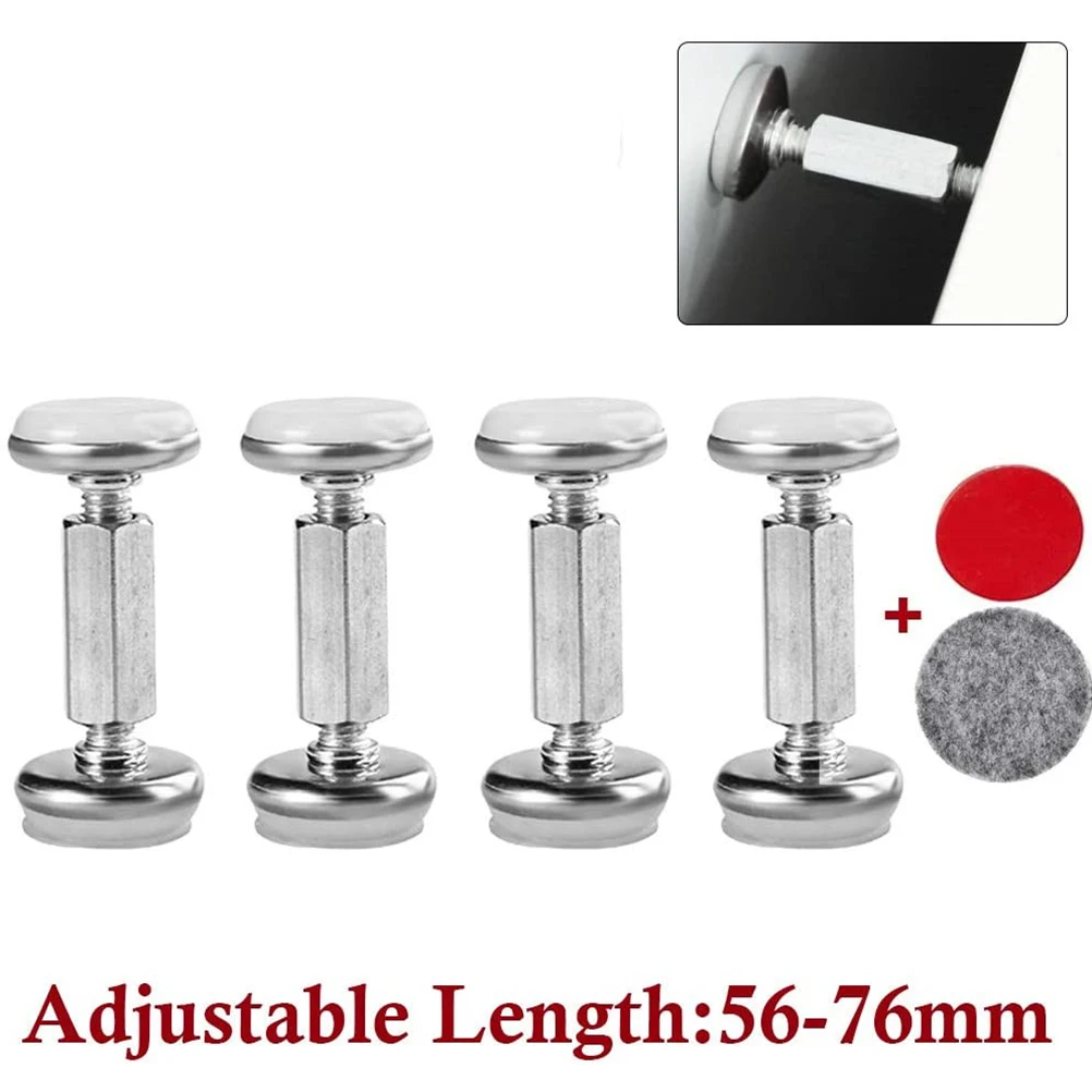 

4 Pcs Anti shaking Stabilizer Bed Stopper Stainless Steel Fixer Home Supplies Noise Free Wall Stabilizer Adjustable