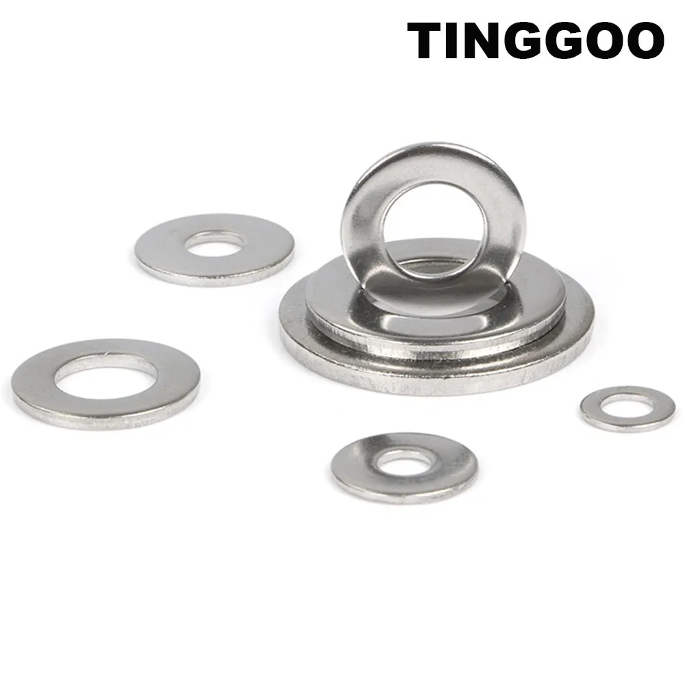 

2/5/10/50/100pcs GB97 DIN125 M1.6 M2 M2.5 M3 M3.5 M4 M5 M6 M8 M10 M12 M14 - M16 M24 304 Stainless Steel Flat Washer Plain Gasket