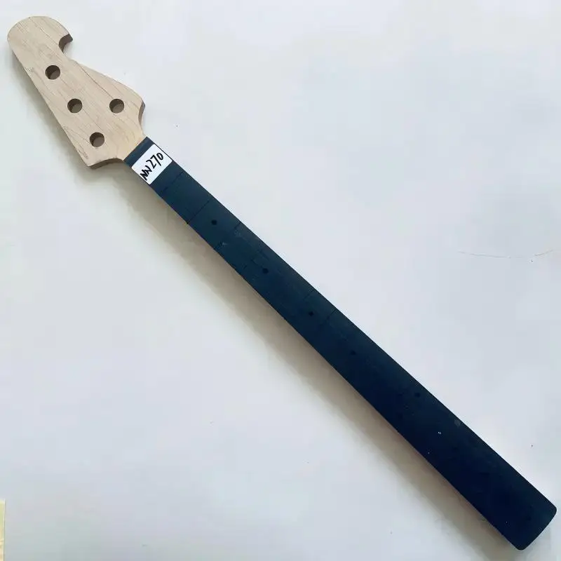 NN270 No Frets Unfinished Right Hand 4 Strings Electric Bass Neck Maple Rosewood 21 Frets Surface Damages and Dirty
