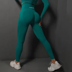 Leggings de bunda sem costura para mulheres, cintura alta, jogging esportivo, scrunch bum, calças justas de treino, fitness wear, ginásio, 2023