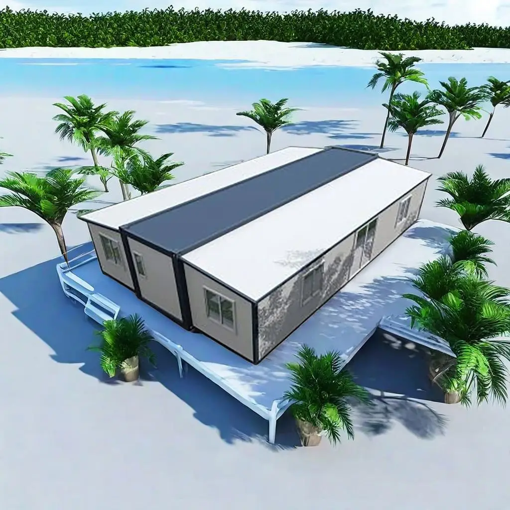 Customized Top Luxury Collapsible Expanding Container Home Two Bedrooms Support Customize Containers House With Steel Structure