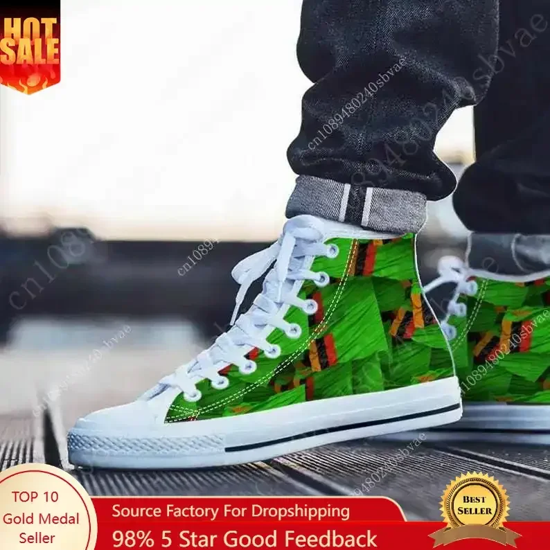 

Zambia Flag Style High Top Shoes Mens Womens Teenager Sneakers Canvas High Quality Outdoor Daily Sneaker Custom Made Couple Shoe