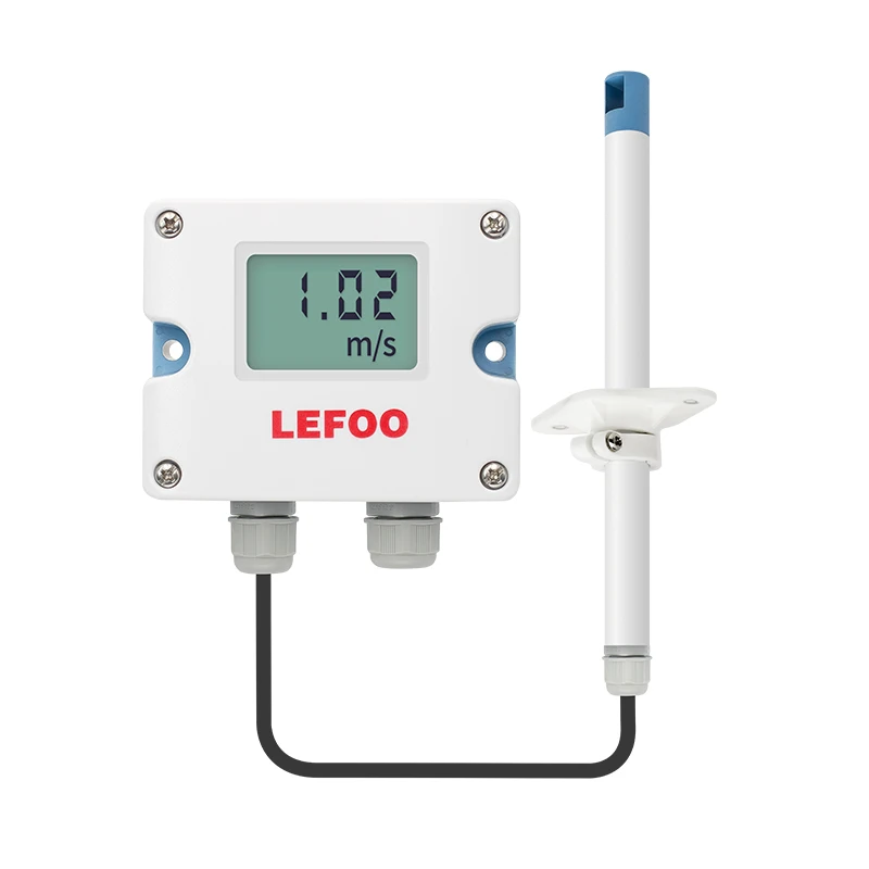 مستشعر سرعة الرياح الاحترافي من LEFOO مستشعر محول طاقة إرسال سرعة الهواء من النوع الأنبوبي
