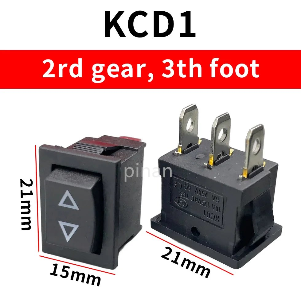 KCD4  black Rocker Switch Power Switch ON-OFF-ON 3 Position 3/6 Pins With Light 16A 250VAC/ 20A 125VAC KCD1  10A 125VA/ 6A 250V