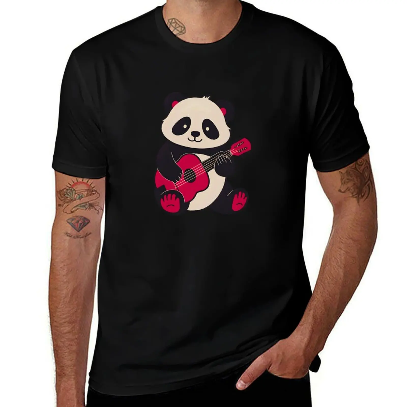 

Cute Panda Playing Guitar – Kawaii Music Lover Design T-Shirt anime shirt customizeds mens funny t shirts