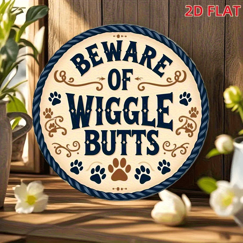 2D Flat, Wood Round Wall Decor 