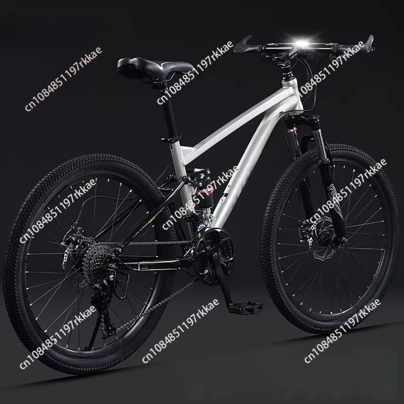 Full Suspension Mountain Bike 30 Speed All Terrain Adult Bicycle for Downhill Trail and City Commuting