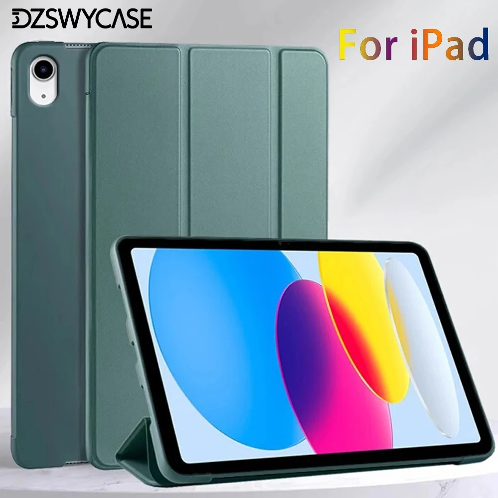 

Silicone Case For iPad 10th 10.9 A16 11, Air 10.9 11 M2 M3, 10.2 7/8/9th 9.7 5/6th, mini 5 6 7, Pro 11 M4, Protective Cover
