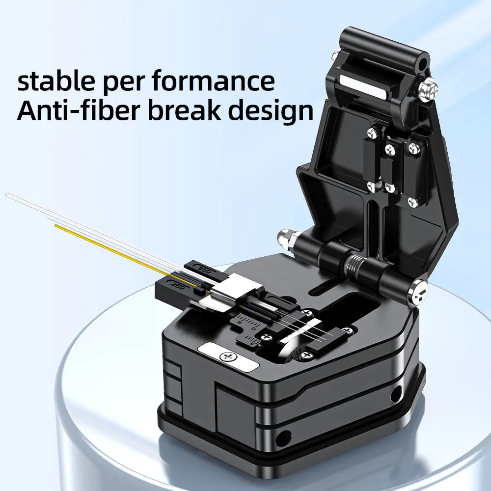 HB-6C Nuovo FTTH Utensile da taglio ad alta precisione Mannaia per fibra ottica Cavo Fusion Splice Coltello da taglio Set di strumenti per giunzione a freddo