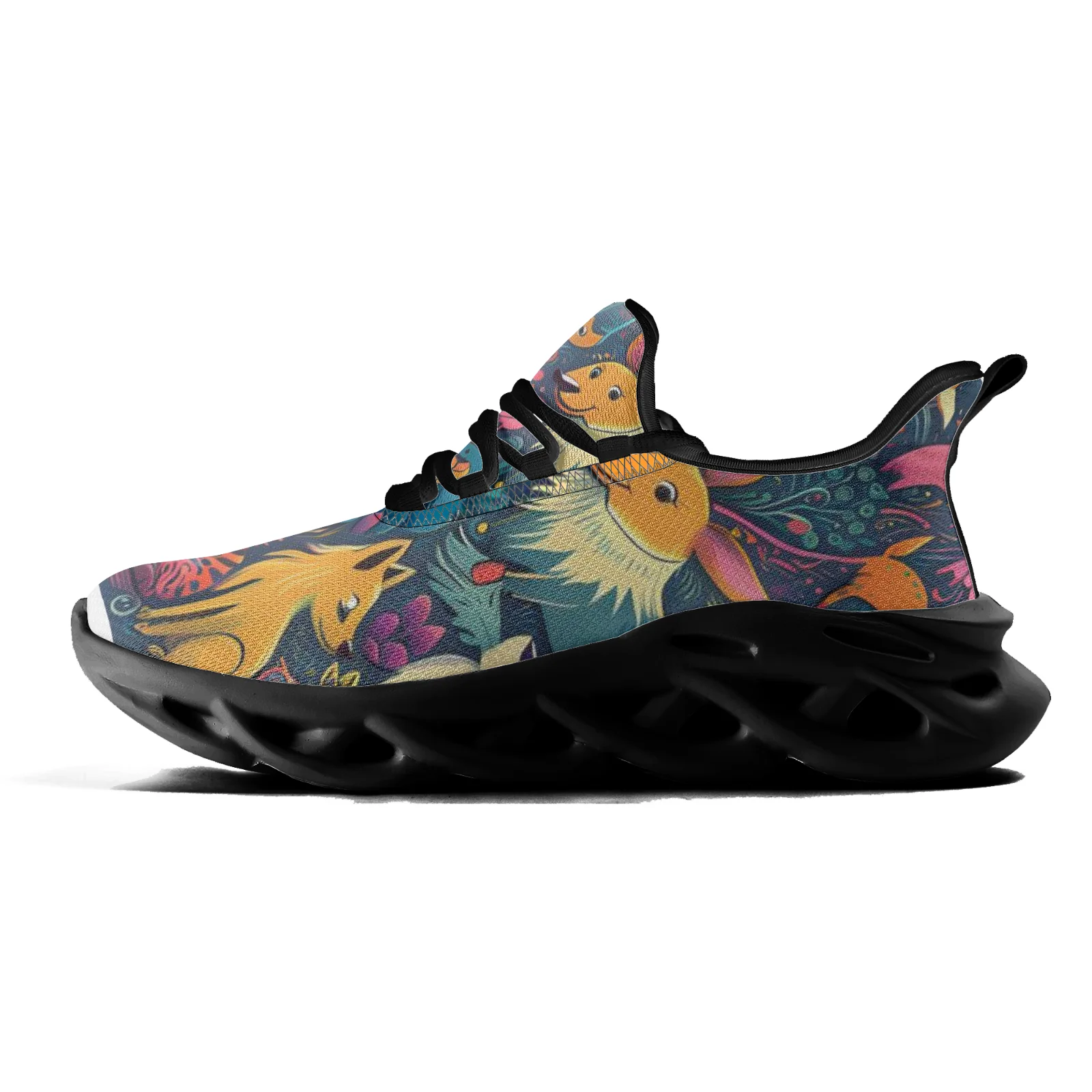 أحذية رياضية كاجوال للرجال والنساء بطباعة فنية، أحذية رياضية خفيفة الوزن وجيدة التهوية