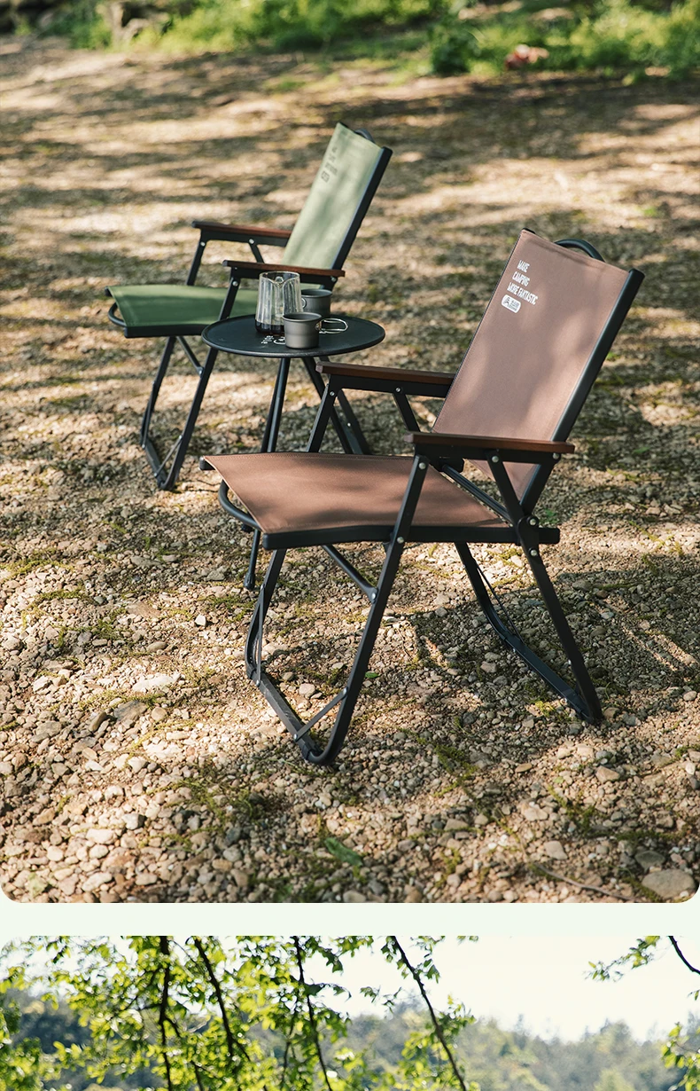 BISINNA Outdoor Klappbarer Campingstuhl Tragbarer Lounge-Kit-Stuhl Picknick Strand Wandern Trekking – Detail 8