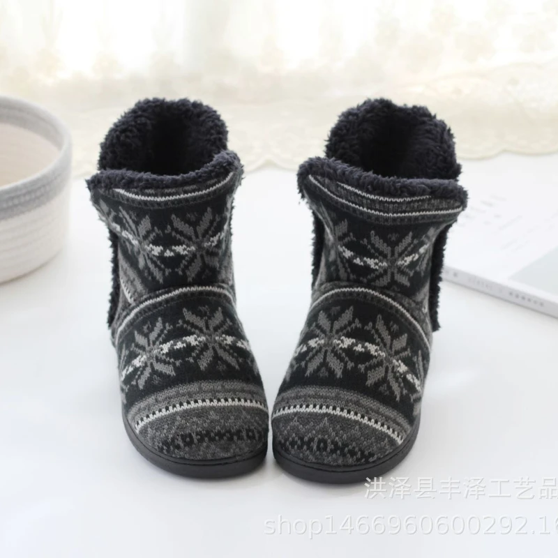 House Fluffy Slipper Mens Winter Warm Plush Non Skid Anti Indoor Flat Fuzzy Melanie Shoes Comfy Home Boots Plus Large Size