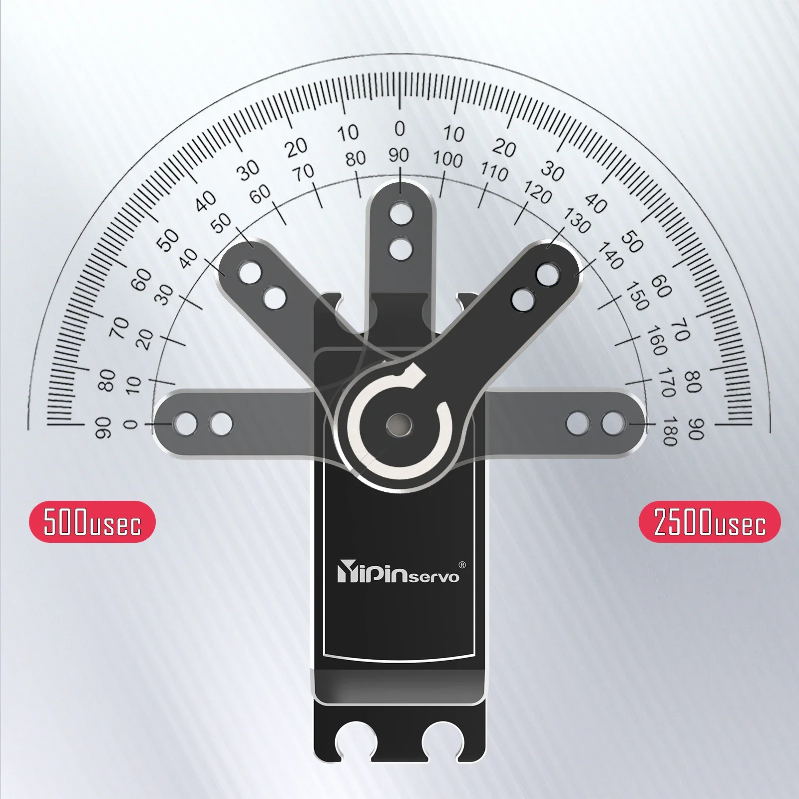 Yipinservo-Servo RC sin núcleo Digital de alta velocidad, perfil bajo, 20KG, Servo de cuerpo corto de alto par para coches RC 1/8 1/10 Drift
