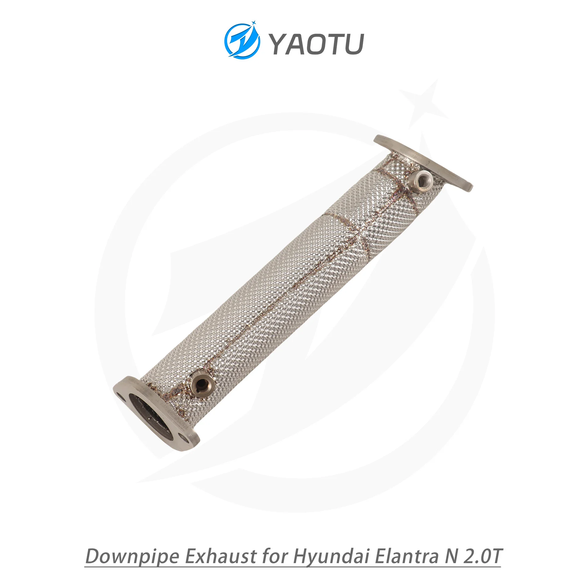 YT SS304 Front Downpipe Section Straight-Through GPF Equipped Heat Insulated for Hyundai Elantra N 2.0T