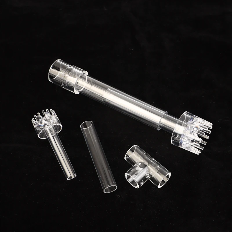 1 Set Clear DIY Aquarium Skimmer Acrylic Lily Pipe Spin Inflow Outflow Water Plant Tank Filter Cleaning Fish Tank Accessories