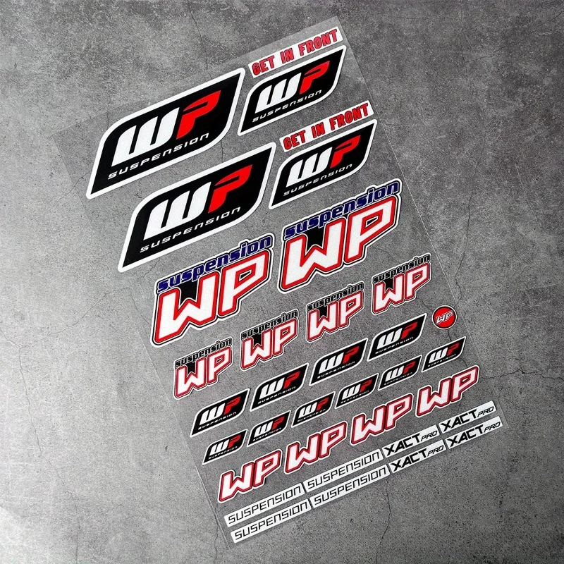 Image of WP Suspension Aufkleber Motorrad-Stoßdämpfer-Sticker Universal für verschiedene Motorradmarken Dekoration