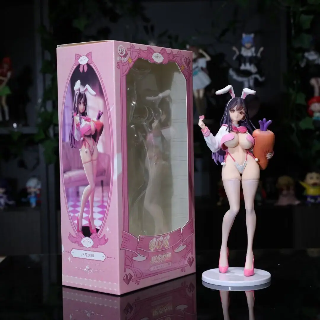 29CM JK Bunny Girl Radish Rabbit Beautiful Girl Anime Handmade Action Figures Desktop Case Decoration Ornament Gift