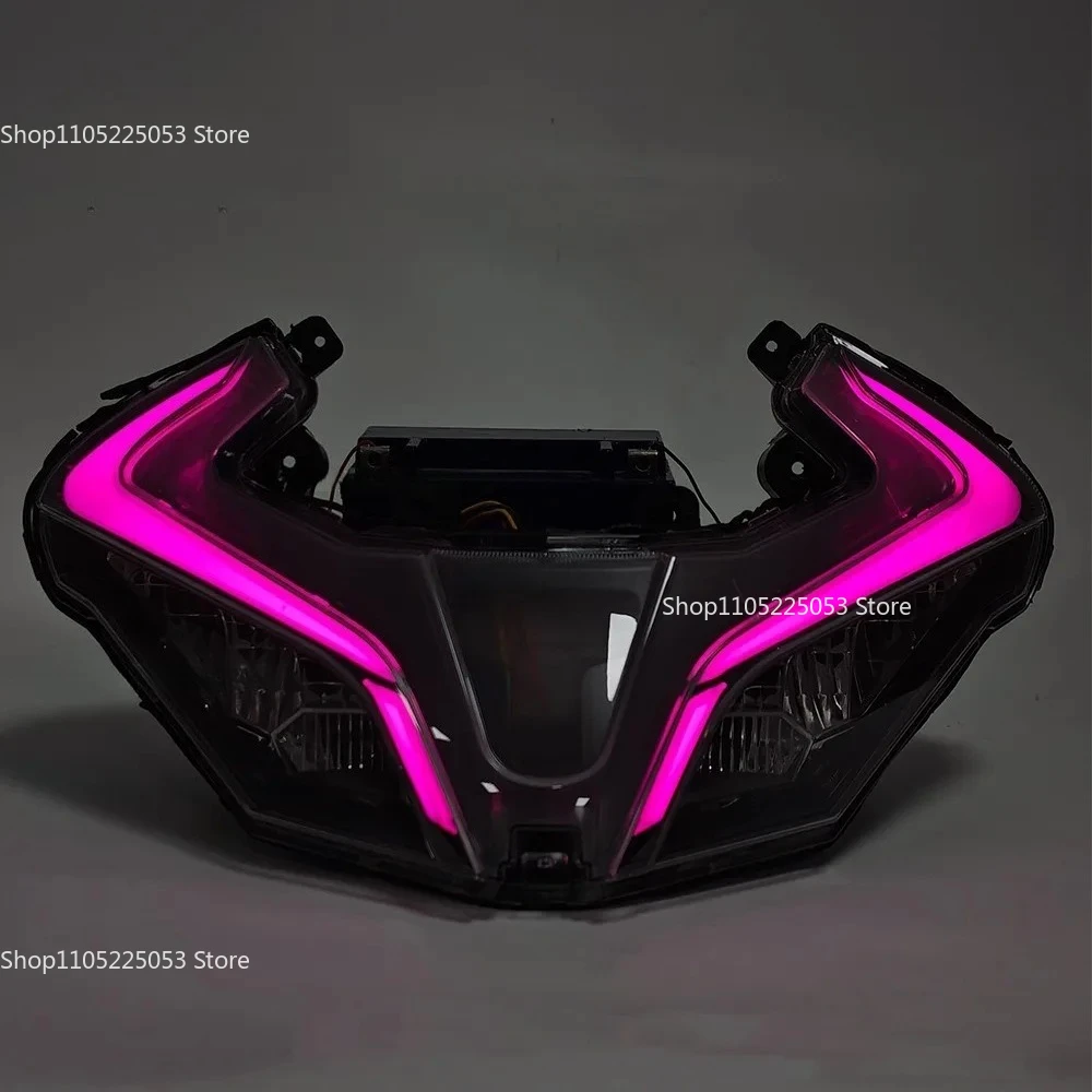 for CFMOTO 450SR 450SS SRS Modification Variable-color Headlamp Assembly, Dynamic Flowing Daytime Running Lights, Lens Headlamps
