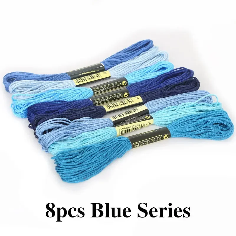 5/8/50/100 Stück Mix Farben Stickgarn Baumwolle Nähen Stränge Regenbogen Baumwolle & Seide Stickgarne für DIY Armbandherstellung