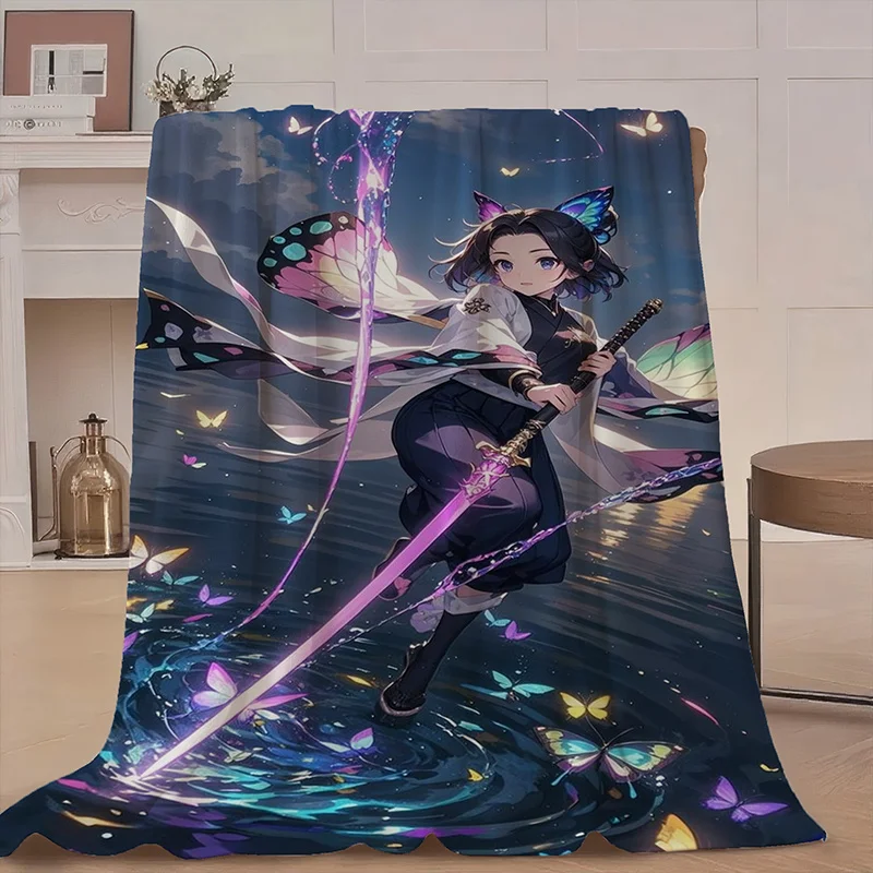 Butterfly Dance Dream Night Themed Printed Blanket, Exquisite Design, Suitable for Bedroom, Guest Room, Living Room, Dormitory