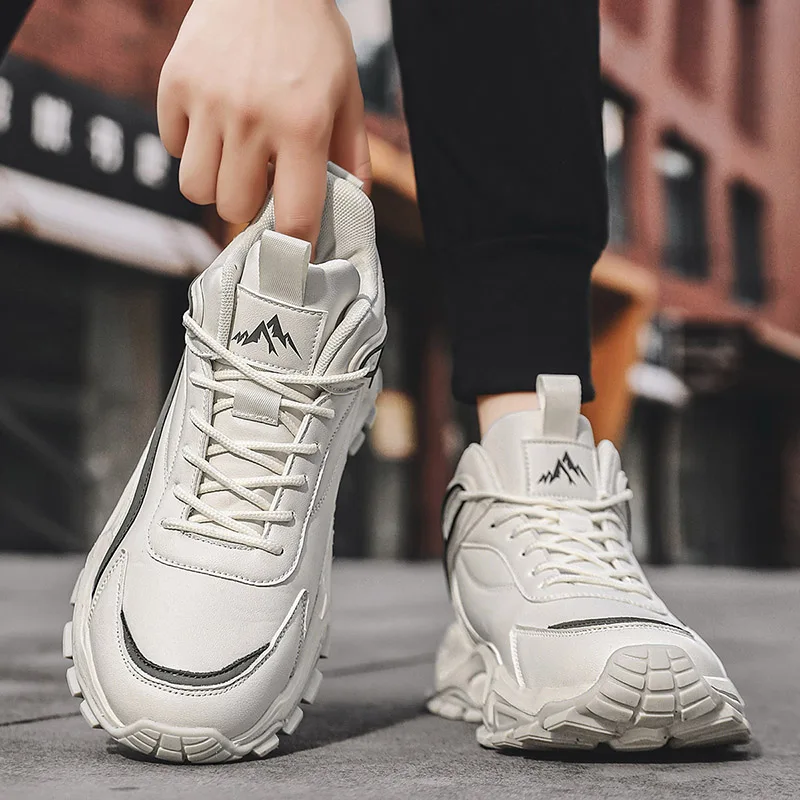 

Man High-End Shock-Absorbing Running Sports Men'S Shoes For Outdoor Lightweight And Thick Soled Ankle Protection Hiking Shoes