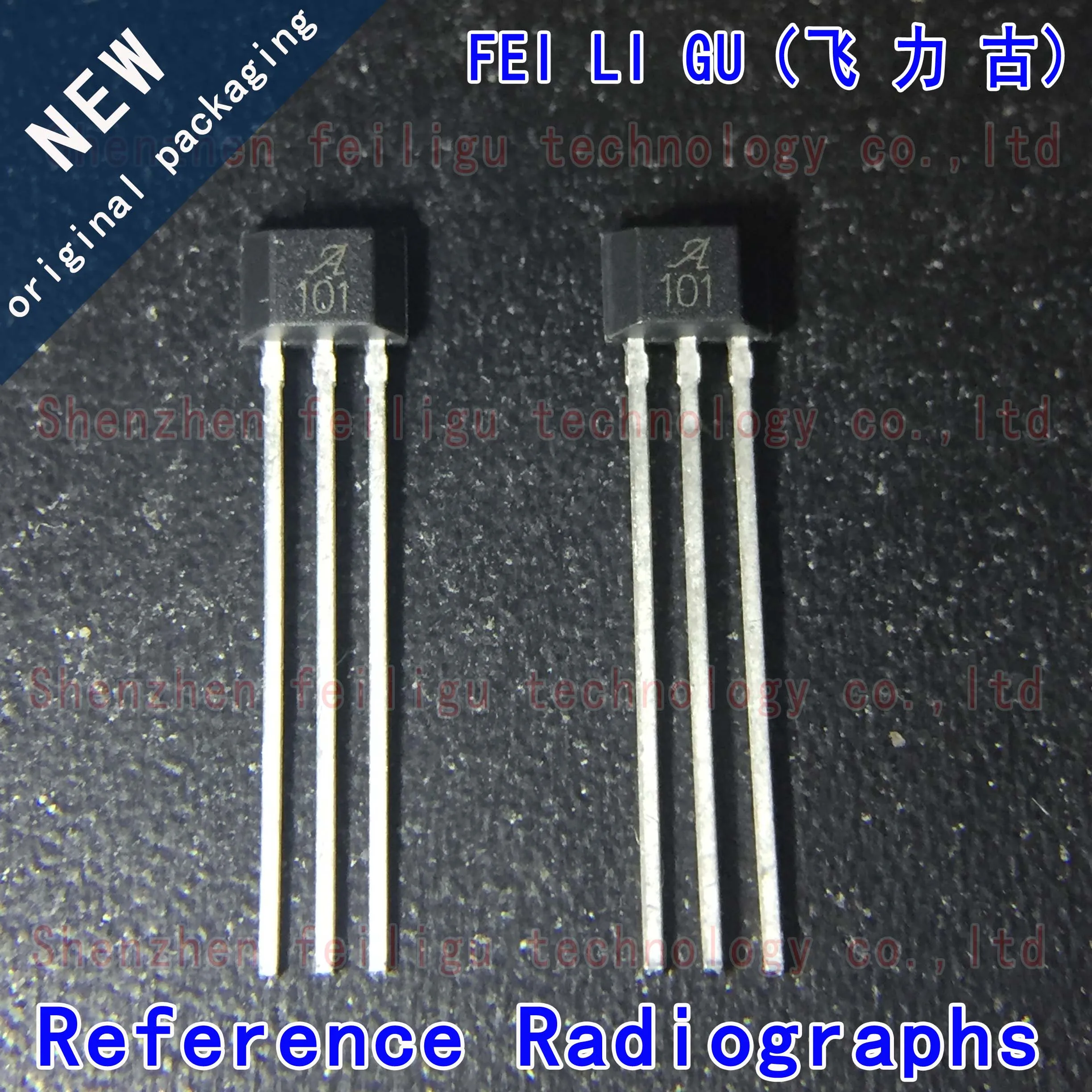 Single-Pole Switch Sensor Chip, Inline Efeito Hall, Chip Original, A1101EUA-T, A1101EUA, A1101 Serigrafia: 101 Pacote: TO-92, 1-30PCs