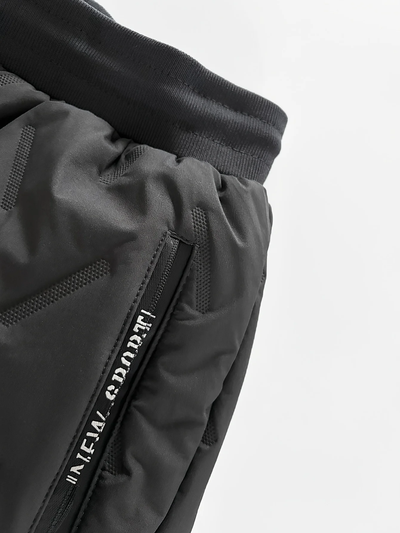 Herren- und Damen-Winter-Fleece-Freizeithosen mit Reißverschlusstaschen für bequeme Passform, Baumwollhosen, winddichte Hosen – Detail 4