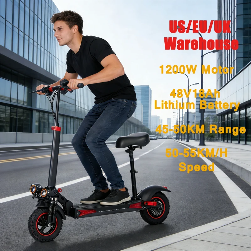 

[1 Year Warranty]Electric Scooter for Adult, 1200W Rear Motor, E-Scooter Up to 31Mph, 11" Off Road Scooter with Dual Suspension