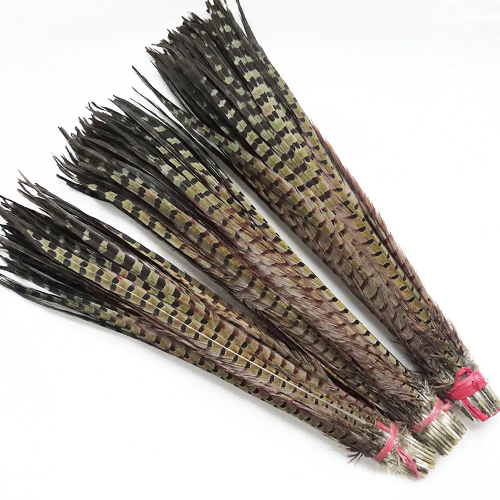 

Natural Ringneck Pheasant Feathers for Crafts Head Extensions Long Feather Clothes Decor Wedding Festival Carnival Accessories