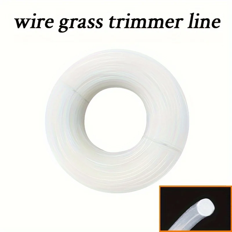 

1 рулон, стальная проволока, нейлоновая леска для триммера для травы, сменный шнур для газонокосилки, аксессуары для газонокосилки для ухода за газоном