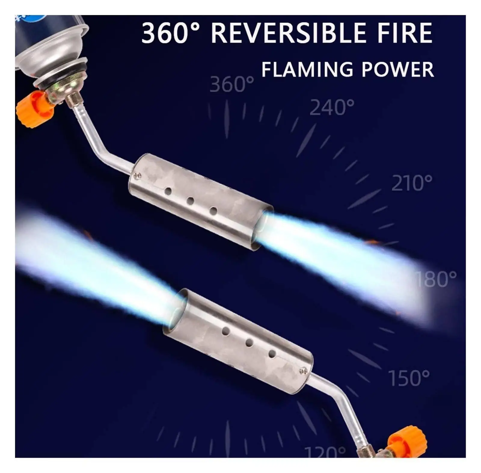 360 ° عكس قابل للتعديل لهب البيوتان الشعلة للمطبخ الطبخ الشواء واللحام - شعلة البروبان متعددة الاستخدامات للاستخدامات المختلفة #4