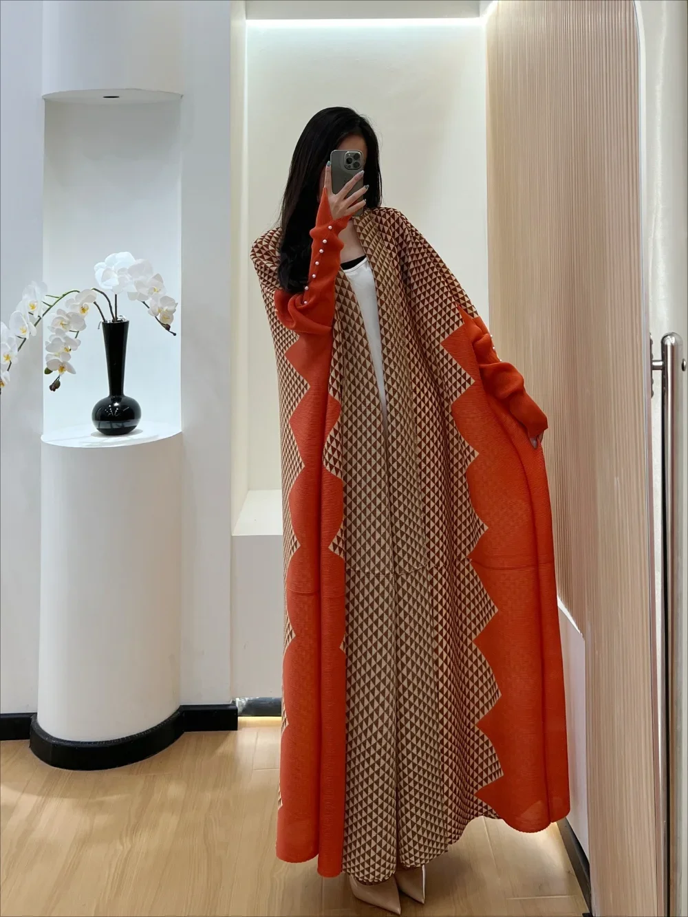 دبي عباية مطوية للنساء فساتين طويلة للعيد سترة قفطان إسلامي رداء جلابية رمضان المغرب قفطان فيستدوس لارجوس 2026 #2