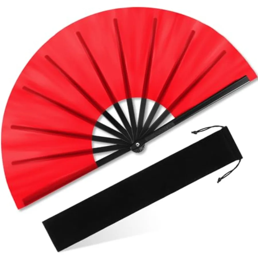 

Large Folding Rave Fans Silk Clack Popping Hand Fan for Line Dancing Sports Fan Hand Fans for Women Dance Festival Dancing Wedd