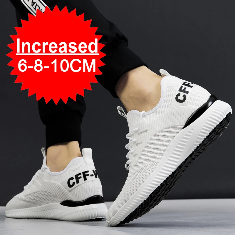 Men Elevator Shoes Height Increase Sneakers Shoes for Men 10cm Breathable Casual Shoes Invisible Inner Heightening 8cm Men Shoes