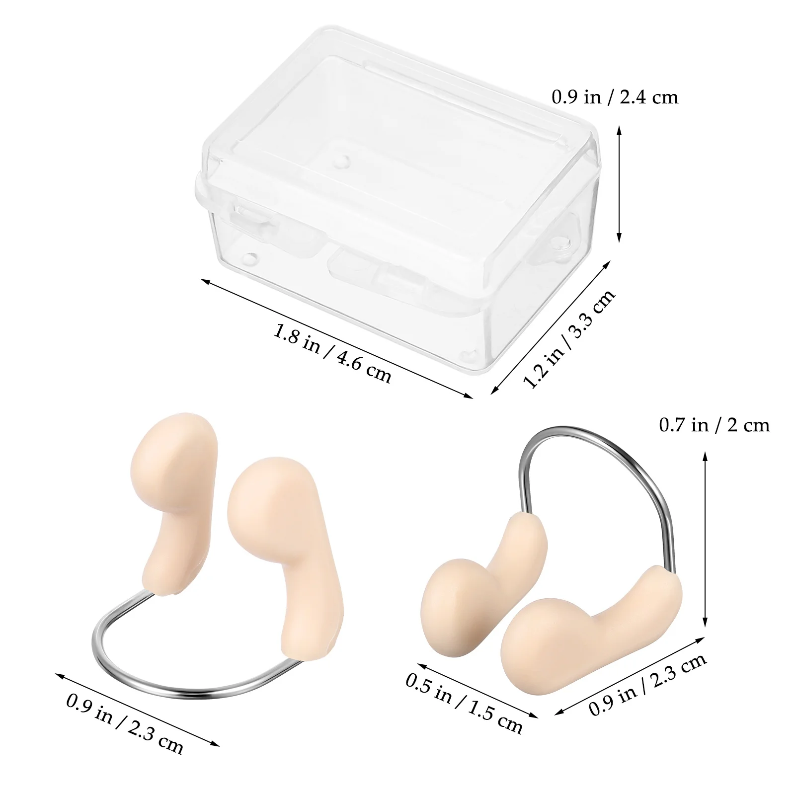 

3 Pcs Waterproof Nose Clip Silicone Anti-Slip Swimming Plugs for Kids Adults Comfortable Ergonomic Safe Strong Long Term Use