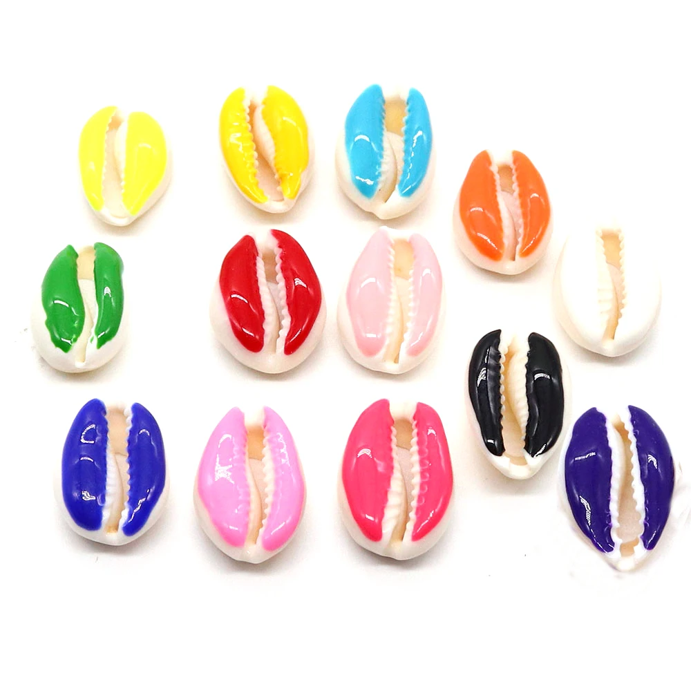 NONE Perles de conque pour la fabrication de bijoux, couleurs acidulées, pour la fabrication de bracelets, colliers, Style plage, Style Boho, été