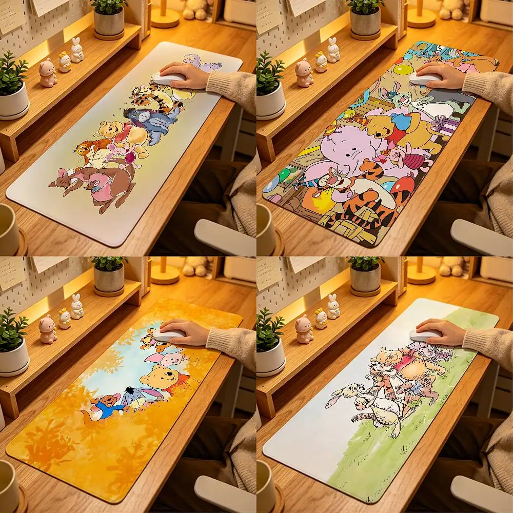 Cute Cartoon-W-winnie The-PoohS Classic Mouse Pad Computer Mat Deskpad Laptop Keyboard Mat Office Large Landscape Mousepad