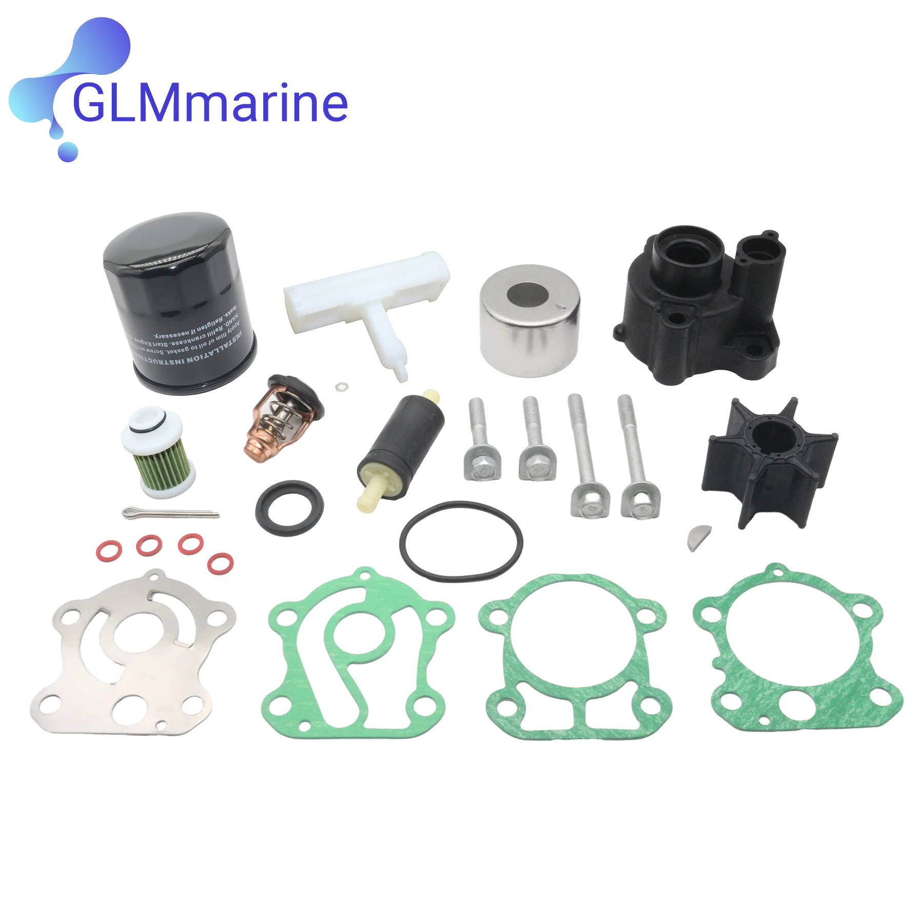 

Outboard Maintenance Kit 67F-W0078-00 Impeller Kit for F80B Yamaha 4-Stroke 80 HP Motors Thermostat Oil Fuel Filter 18-3451