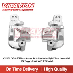 VITAVON CNC Alu7075 snodo anteriore e mozzo C per Losi 8ight-x Super Lasernut 1/6 XTE Truggy 1/8 LOS254077 e TLR244042