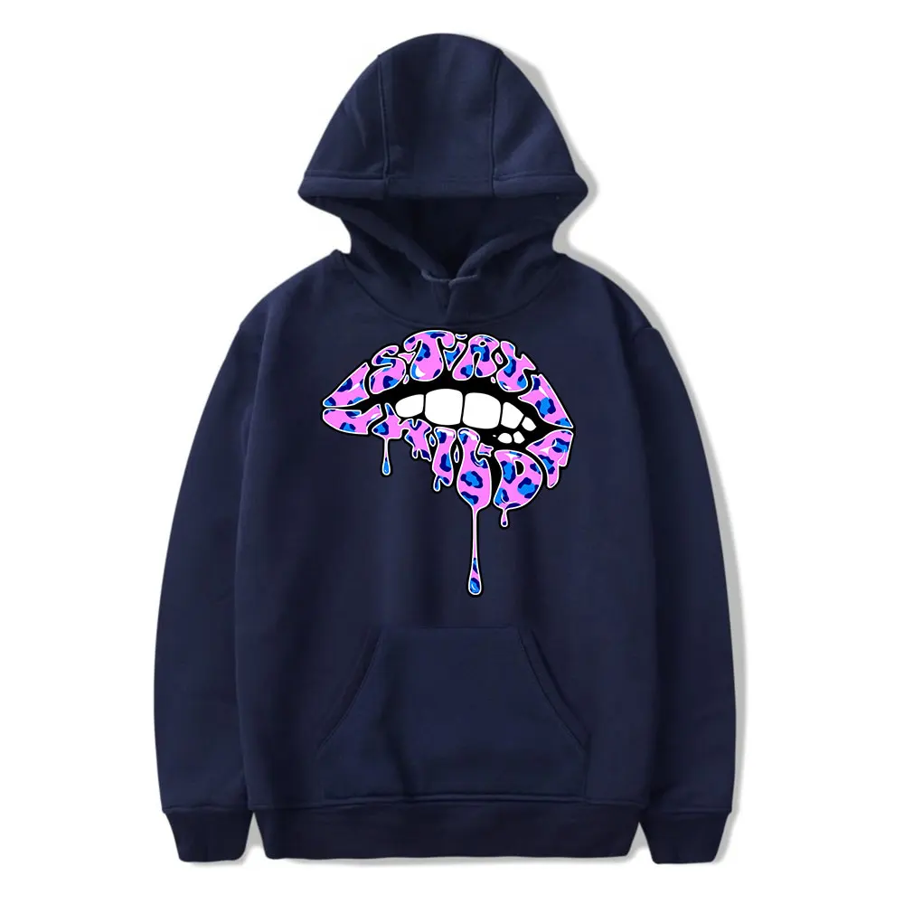 

Ben Azelart Stay Wild Lip Vintage 90s Hoodie Unisex Harajuku Hip-hop Streetwear Fashion Sweatshirt Spring and Autumn Outwear