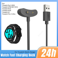 Fast Smart Watch Charger for Ticwatch Pro 5 Cord/ TicWatch E3/ Pro X/ Pro 3/ Pro3 LTE USB Charging Cable Smartwatch Accessories