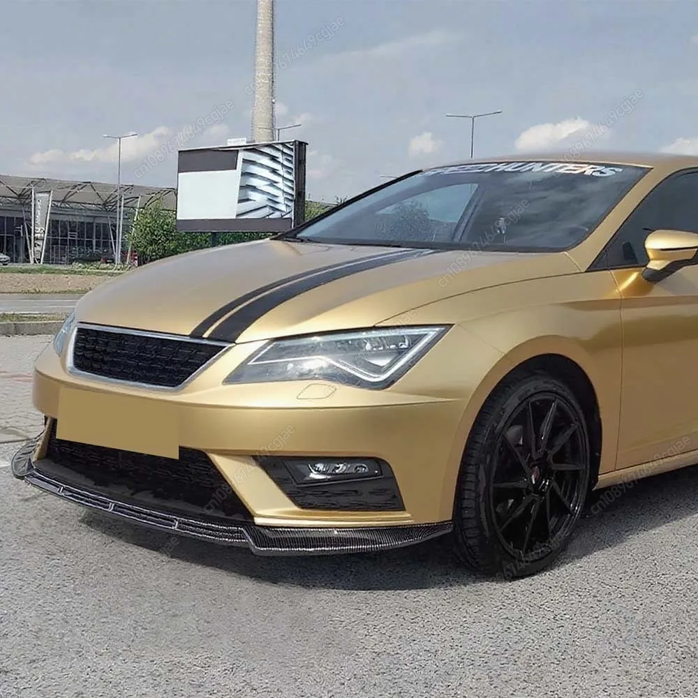 

For Seat Leon MK3.5 2017 To 2019 Car Front Bumper Chin Lip Splitter Diffuser Spoiler Body Kit Cover Protector Gloss Black Tuning
