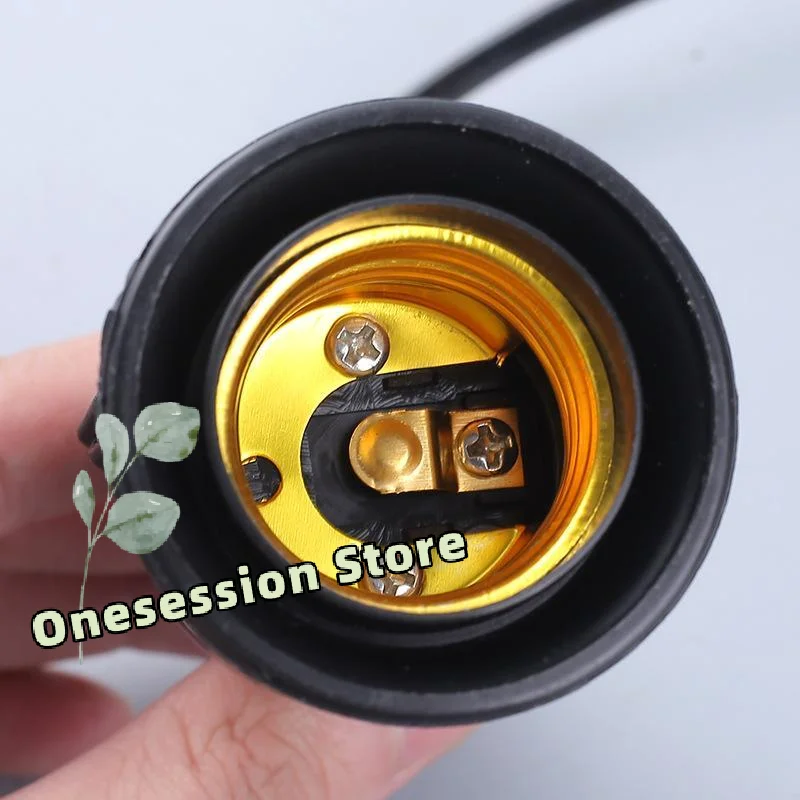 E27 Lamp Holder with Built-in On/Off Switch & Wired Cord Heat Resistant 1Pcs Socket for Indoor DIY Lighting Installation