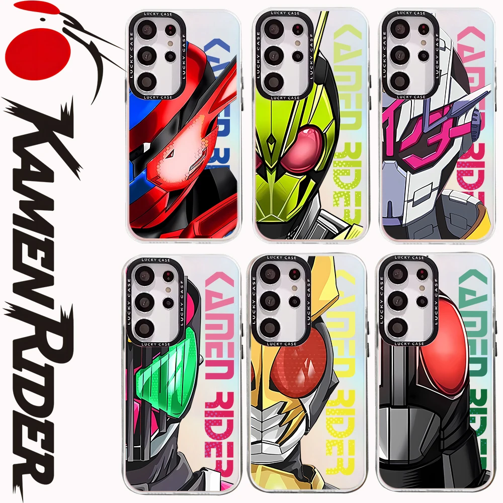 Anime Kamen Rider Telefoonhoesje Voor Oppo Reno 5 6 7 7z 8 8T 10 Pro Plus 4G 5G Matte Aurora Lasergradiënt Luxe Hoes