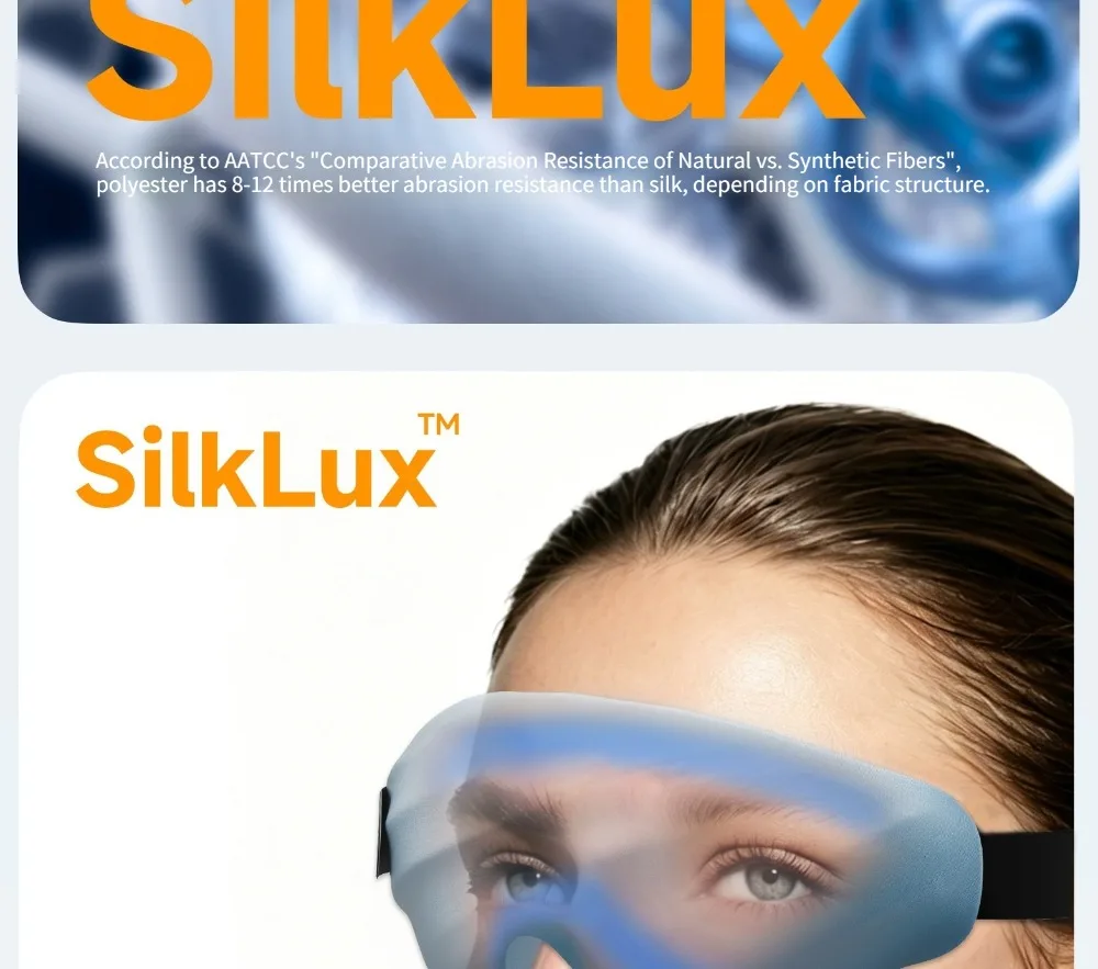Neue Dreamlight 4S Pro Memory Foam Augenmaske mit Vollschattierung für Entspannung und Schlaf, Lichtblockierend für Besseren Schlaf, Weiche Augenmaske aus Reiner Seide – Detail 10