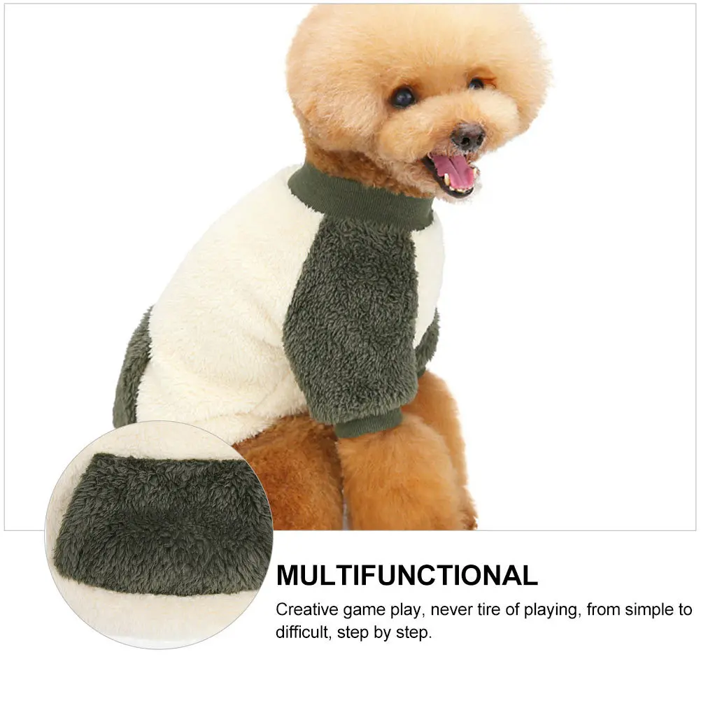 

1Pcs Dog Warm Clothing Pet Polar Fleece Coat Double-Layer Cold-Proof Apparel Lightweight Comfortable Pet Costume