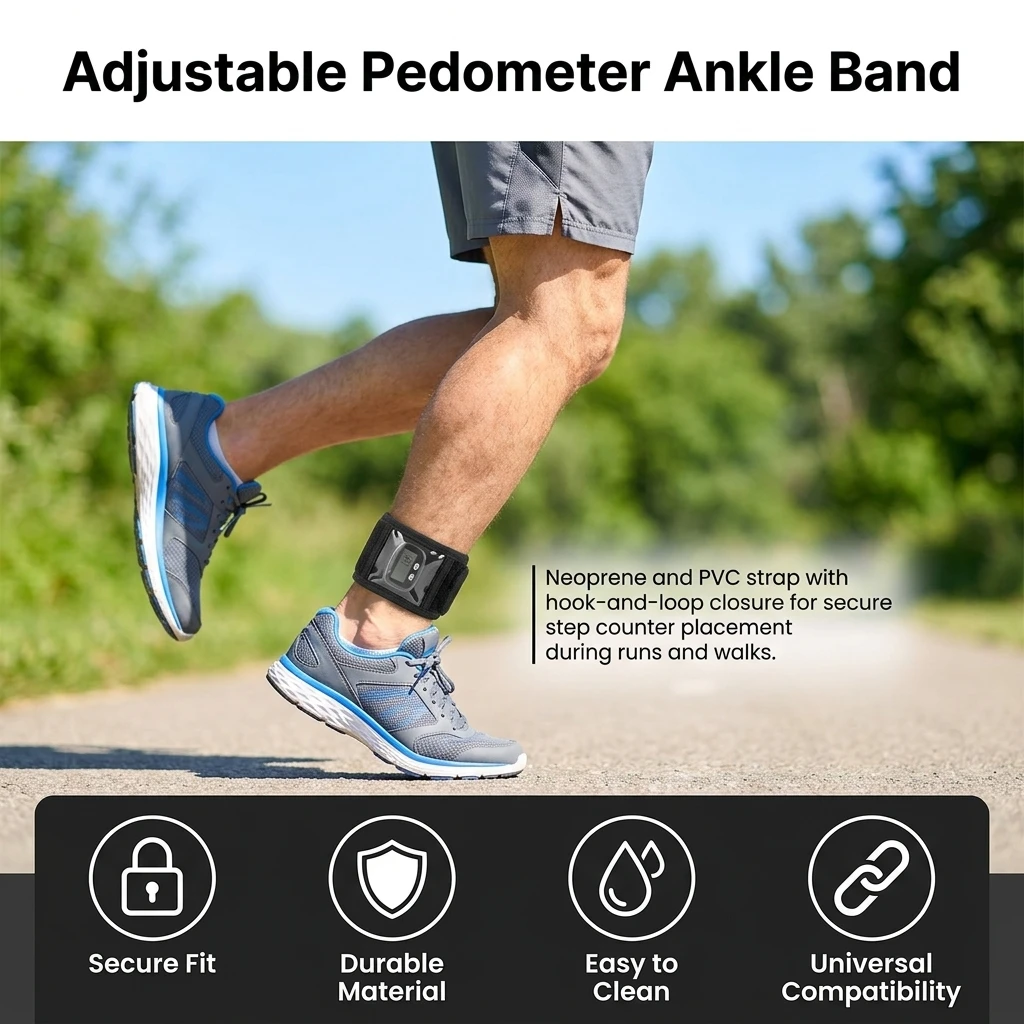 Pedometer Ankle Band Adjustabl - đánh giá và giá Runners Gear
