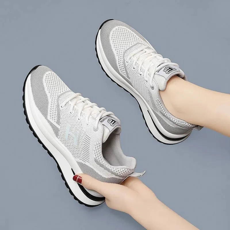 

Women's Running Shoes Spring Autumn Casual Breathable Mesh Upgraded Version 2025 New Style Air Cushion Travel Sports Sneakers