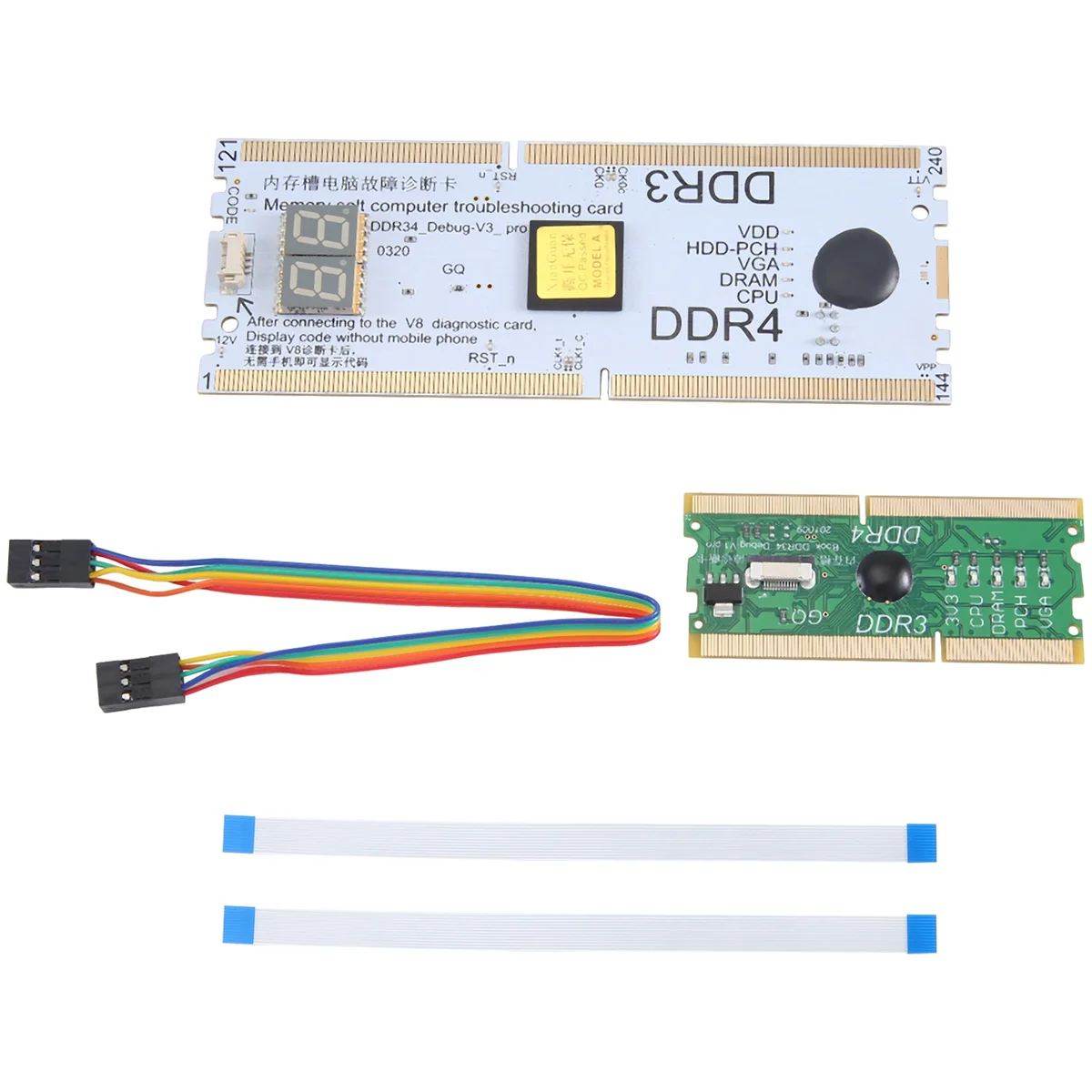 Laptop/Desktop Motherboard Memory Slot DDR3/DDR4 Diagnostic Analyzer Debug Test Card for DDR3/4 Notebook Repair