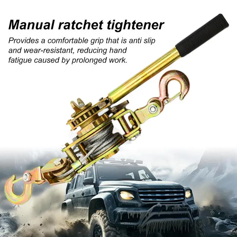 Rope Ratchet Tightener Wire Tightener Rope Tensioner Manual Tensioner Rope Tightener Ratchet Pulley With Reinforced Gears For